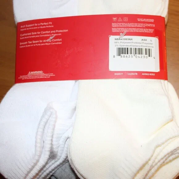 New Balance White Men's 10-Pack Cushioned No Show Socks Shoe Size 9 - 12 NWT - Picture 6 of 8